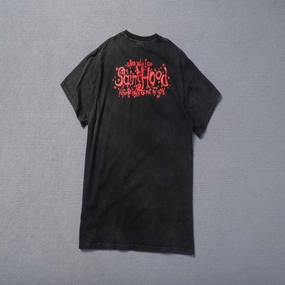 Saint Michael Eyeball Band Logo Print Short Sleeve Black - Picture 5 of 12